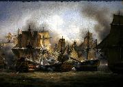 Louis-Philippe Crepin The Redoutable at the battle of Trafalgar Spain oil painting artist